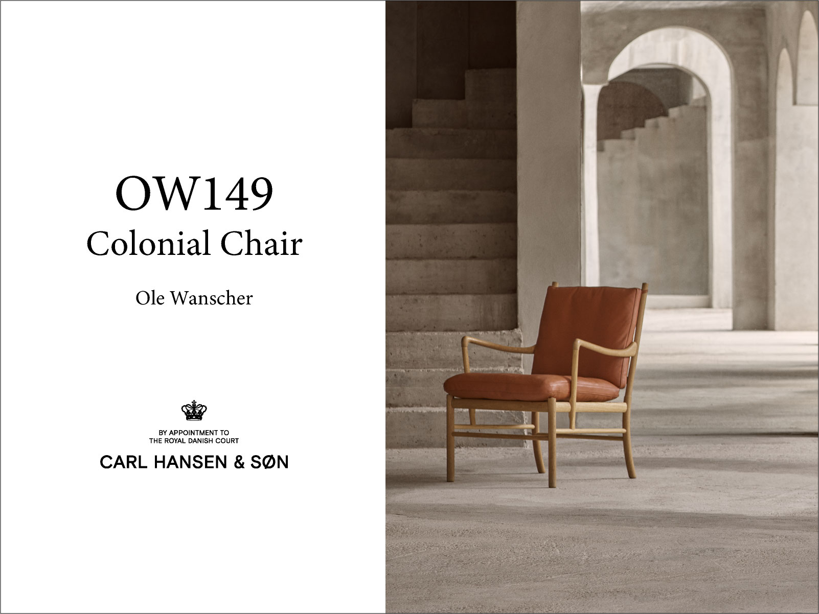 OW149 コロニアルチェア オーク オイルフィニッシュ THOR301（ブラックレザー） CARL HANSEN & SON （カールハンセン)
