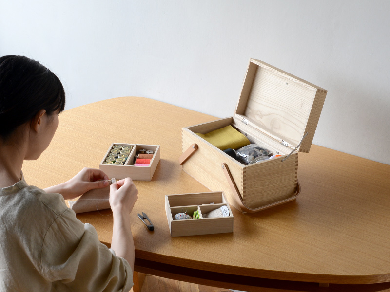 倉敷意匠 栗のソーイングボックス（裁縫箱） ［17102-01］ | キナル