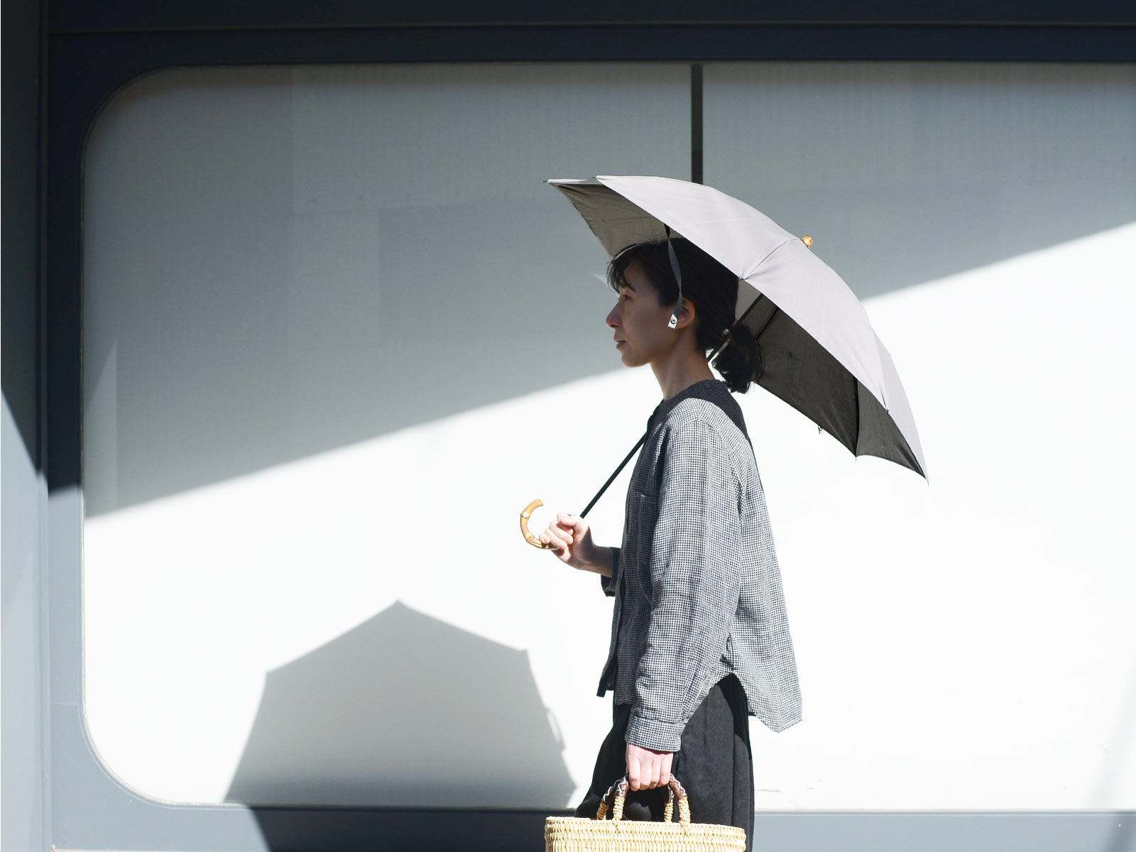 CINQ/サンク 晴雨兼用折りたたみ傘 グレー イメージ1