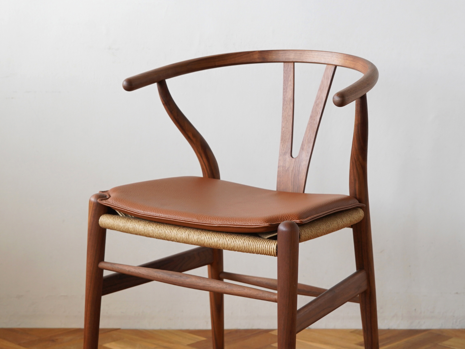 CarlHansen&Son Yチェア オーク材 レザークッション チェア １ - 椅子 