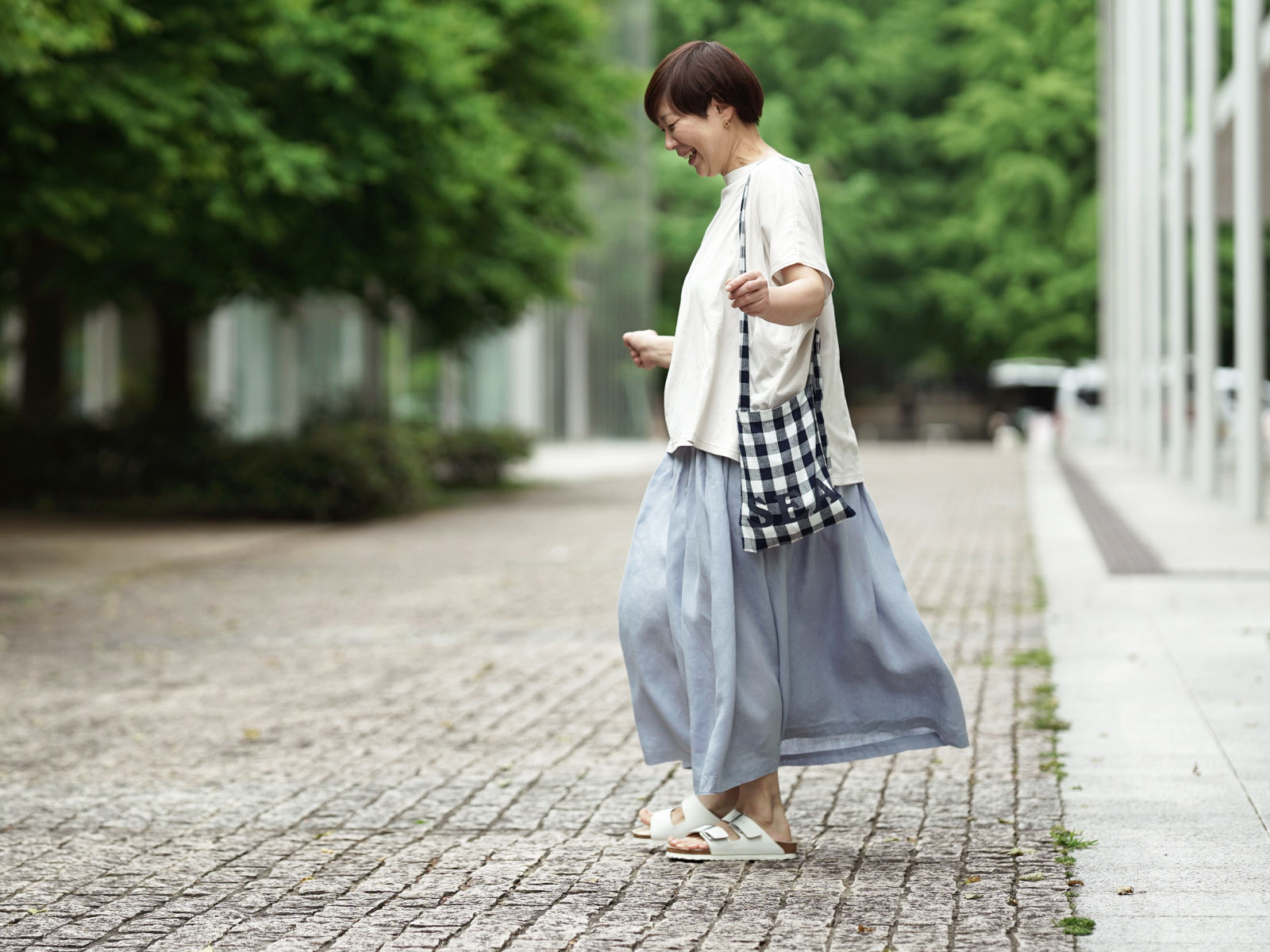 あっこたん×キナル× fog linen work あっこたんと作る理想のお洋服 メレンゲスカート ブルーパール