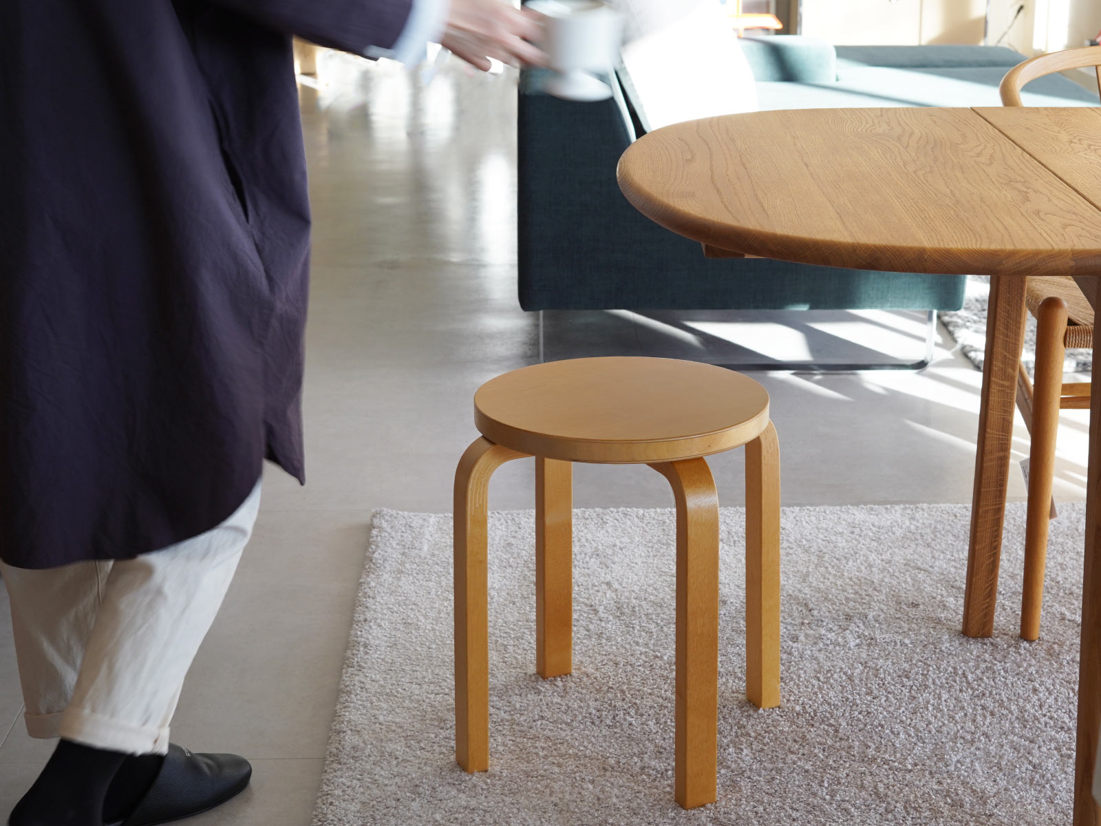 アルテック スツール60 E60 4本脚 ハニー Artek Stool E60定価約47000円