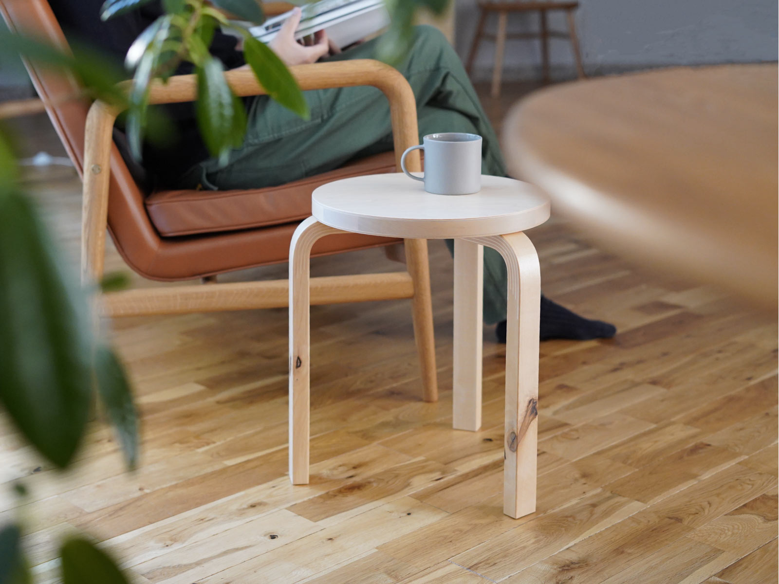 【椅子】アルテック　スツール　60 三本足　バーチ　artek stool 60主な素材木