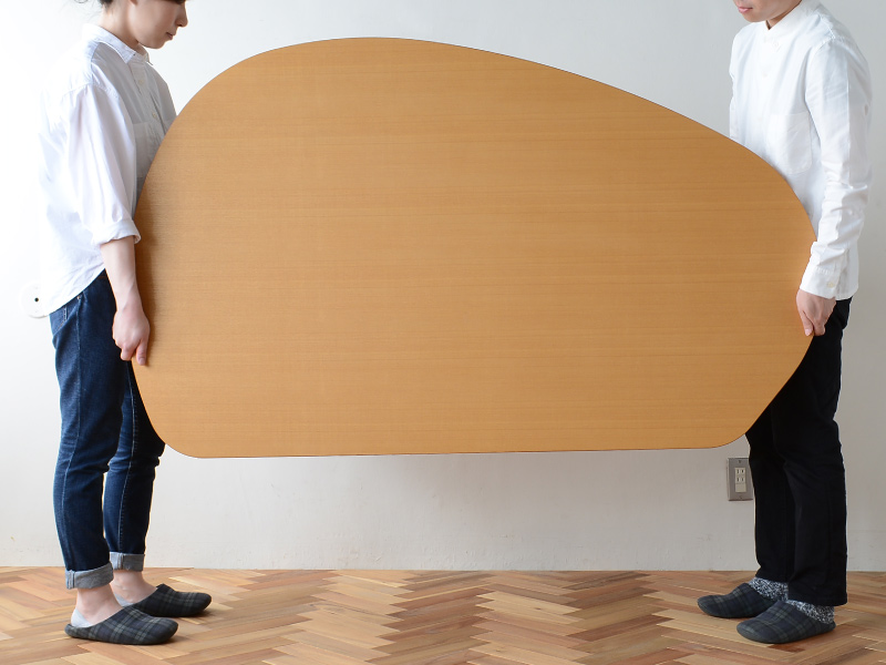やさしい暮らし-SHUNO（シュノ）収納付き 変形ダイニングテーブル150 重さ