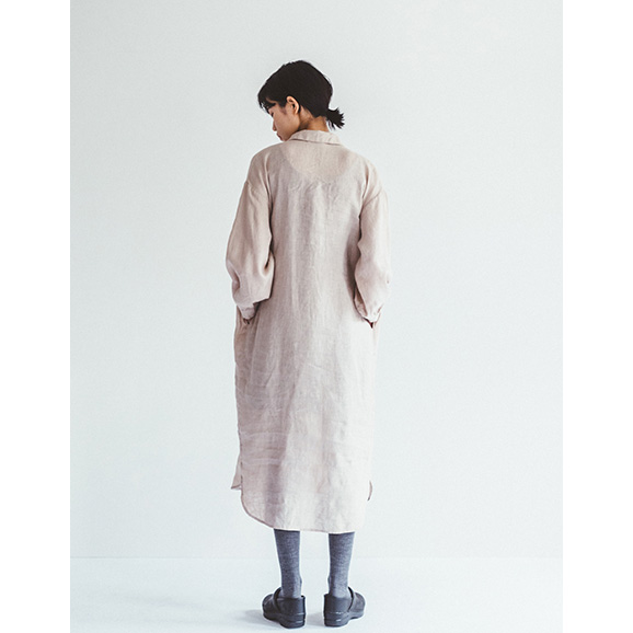 【2022秋物】 fog linen work（フォグリネンワーク） アリナ ワンピース イヴォワール [LWA481-2370]02