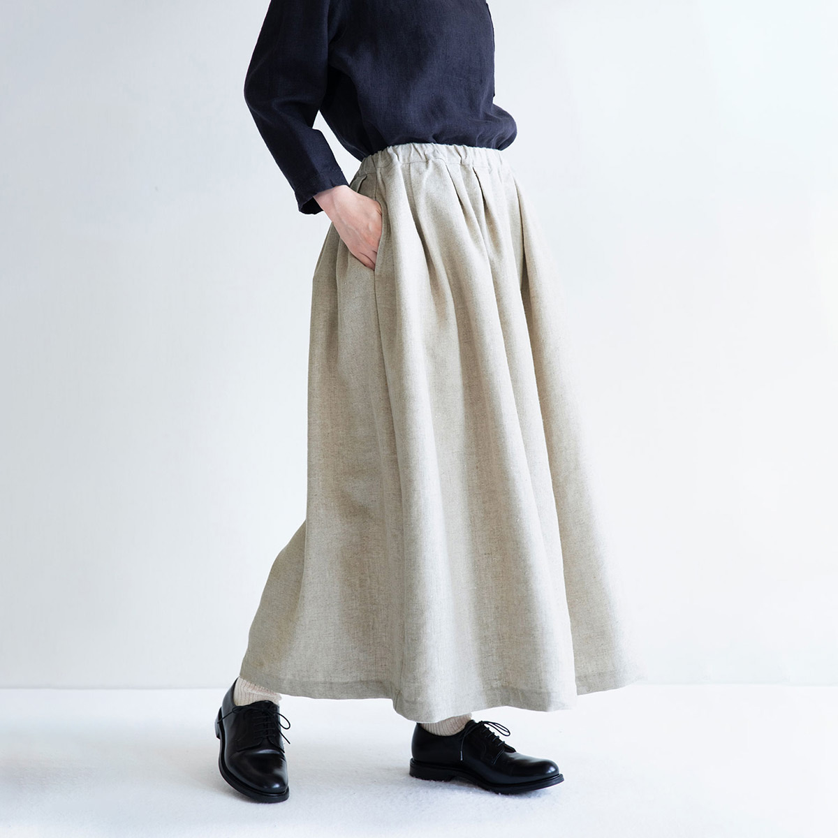 fog linen work（フォグリネンワーク） イチカ スカート ウールリネン