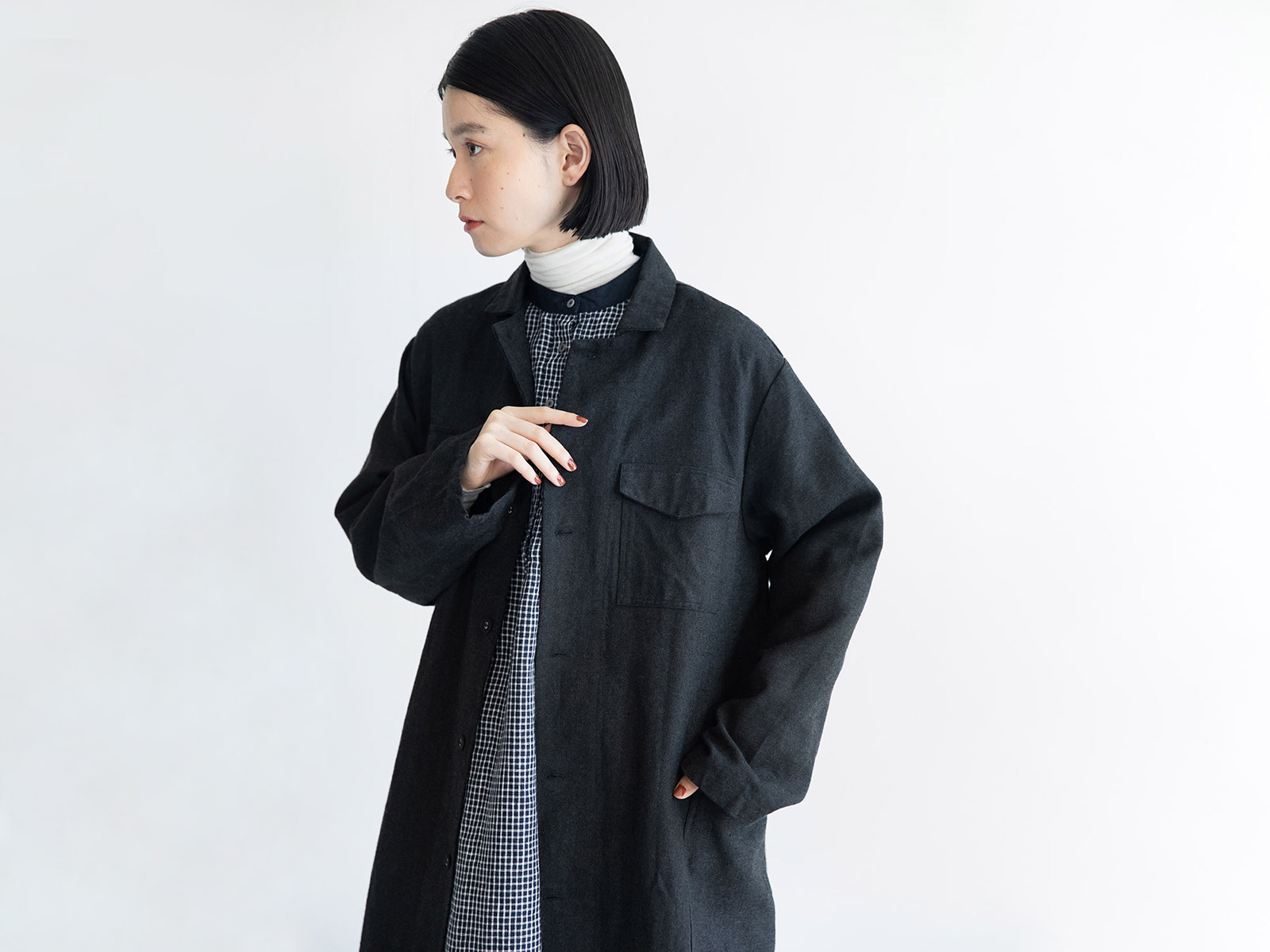 fog linen work（フォグリネンワーク） スィーリ ワークコート ウール 