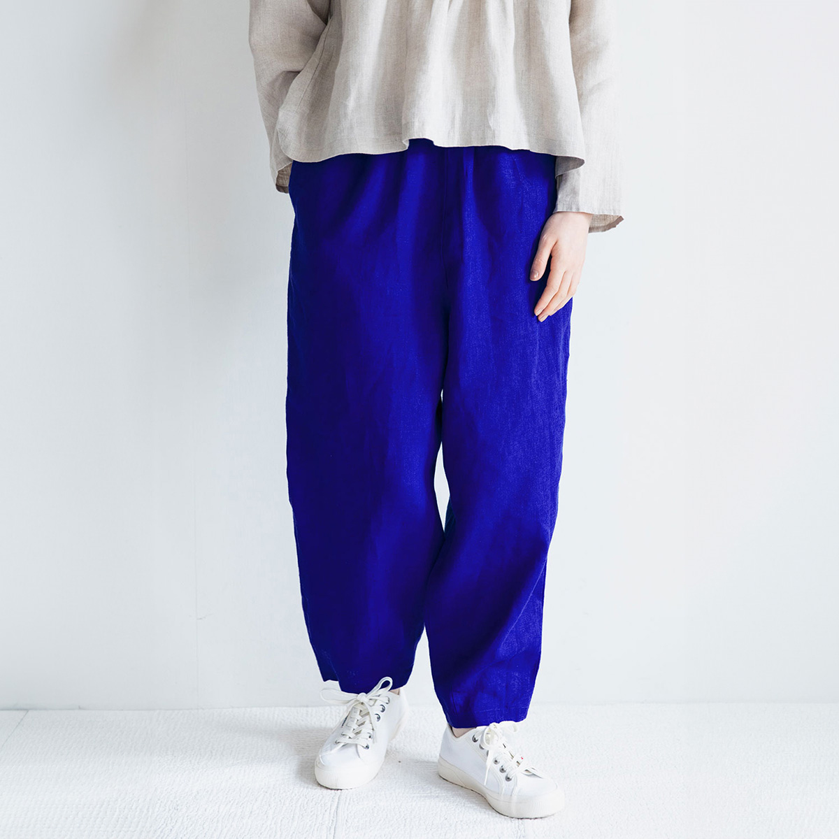 fog linen work （フォグリネンワーク） ソリンヌ パンツ ブルー ...