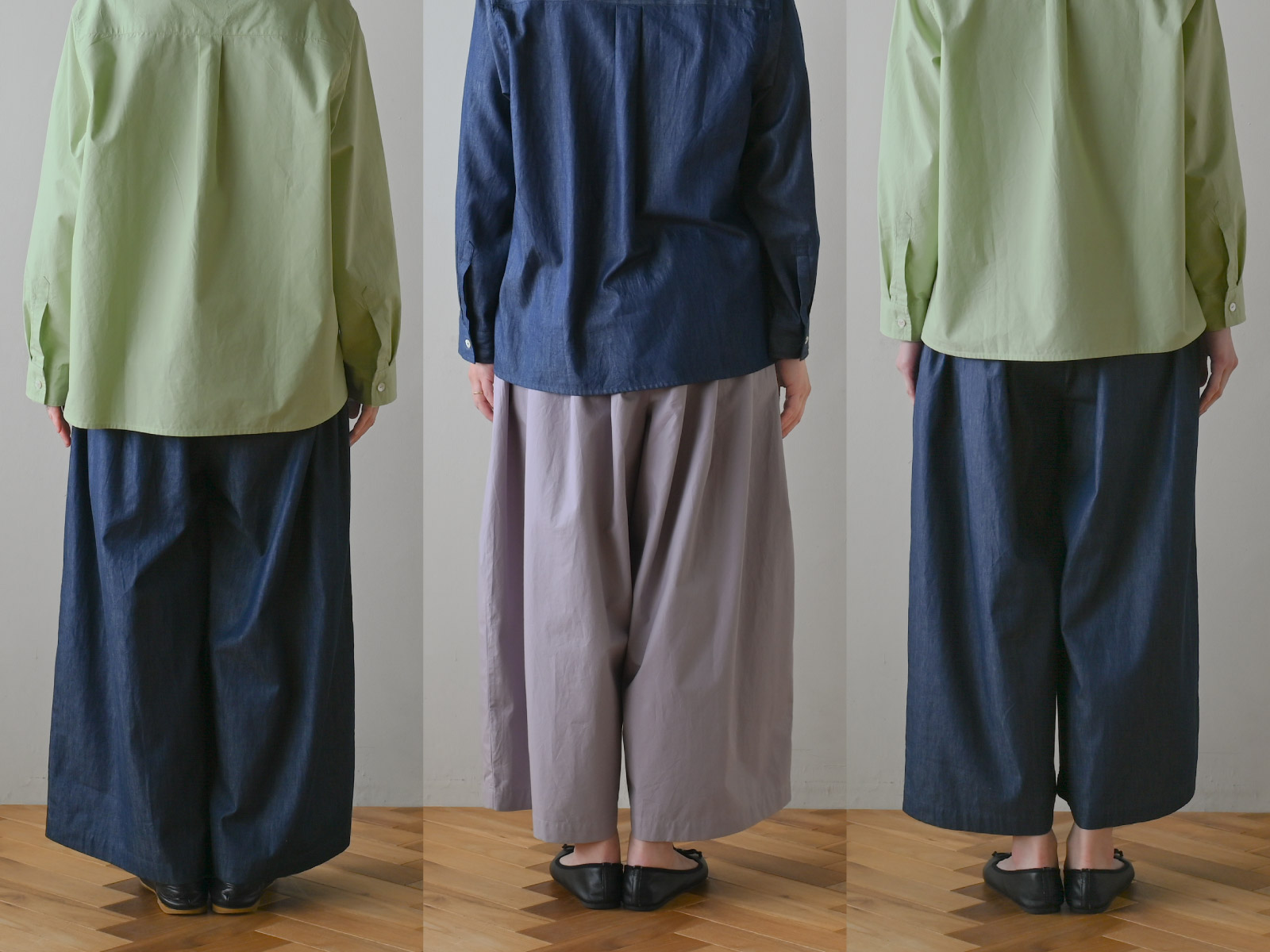 あっこたん×キナル×miiThaaiiあっこたんと作る理想のお洋服ごきげんパンツ身長別着用感後ろ