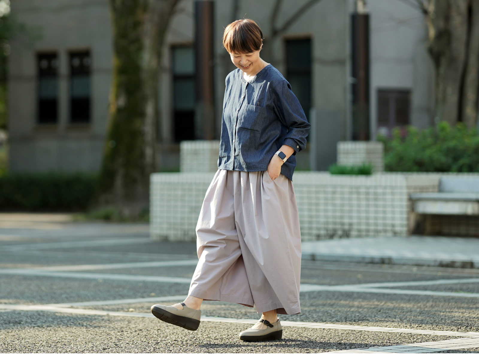あっこたん×キナル×miiThaaiiあっこたんと作る理想のお洋服ごきげんパンツモーブグレープあっこたんコーディネート3