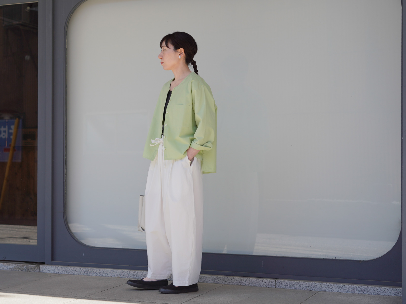 あっこたん×キナル×miiThaaiiあっこたんと作る理想のお洋服るんるんシャツメローネグリーンコーディネート3
