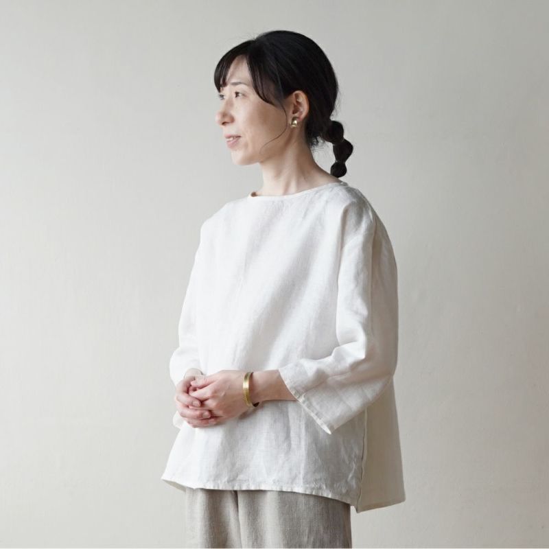 最も完璧な 最終値下げ【美品】fog linen work ドルマントップス 黒