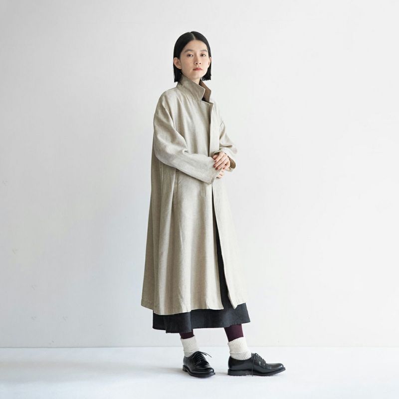 fog linen work（フォグリネンワーク） ヒナ コート ウールリネン