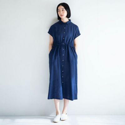 fog linen work（フォグリネンワーク） カホ ワンピース ブルー 